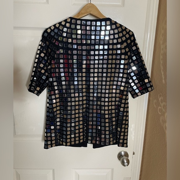 Alice & Olivia Nelle embellished Mirrored top small womens - Picture 4 of 10